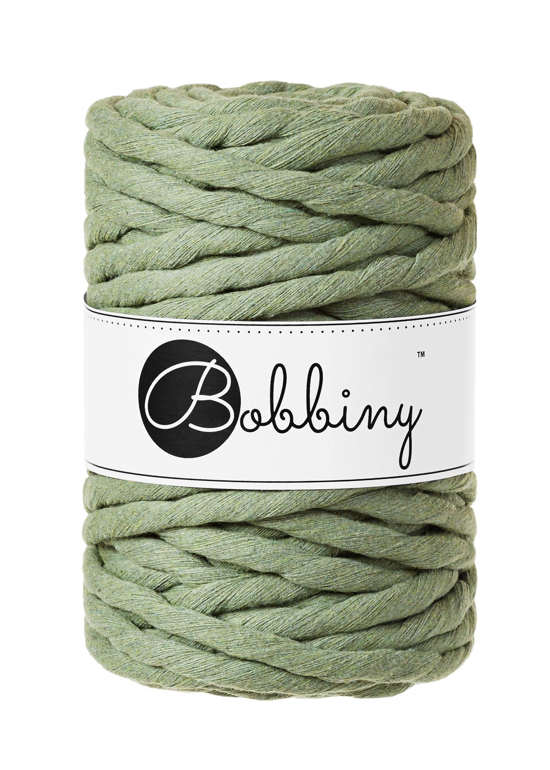 BOBBINY - COTON PEIGNÉ 9MM - EUCALYPTUS GREEN