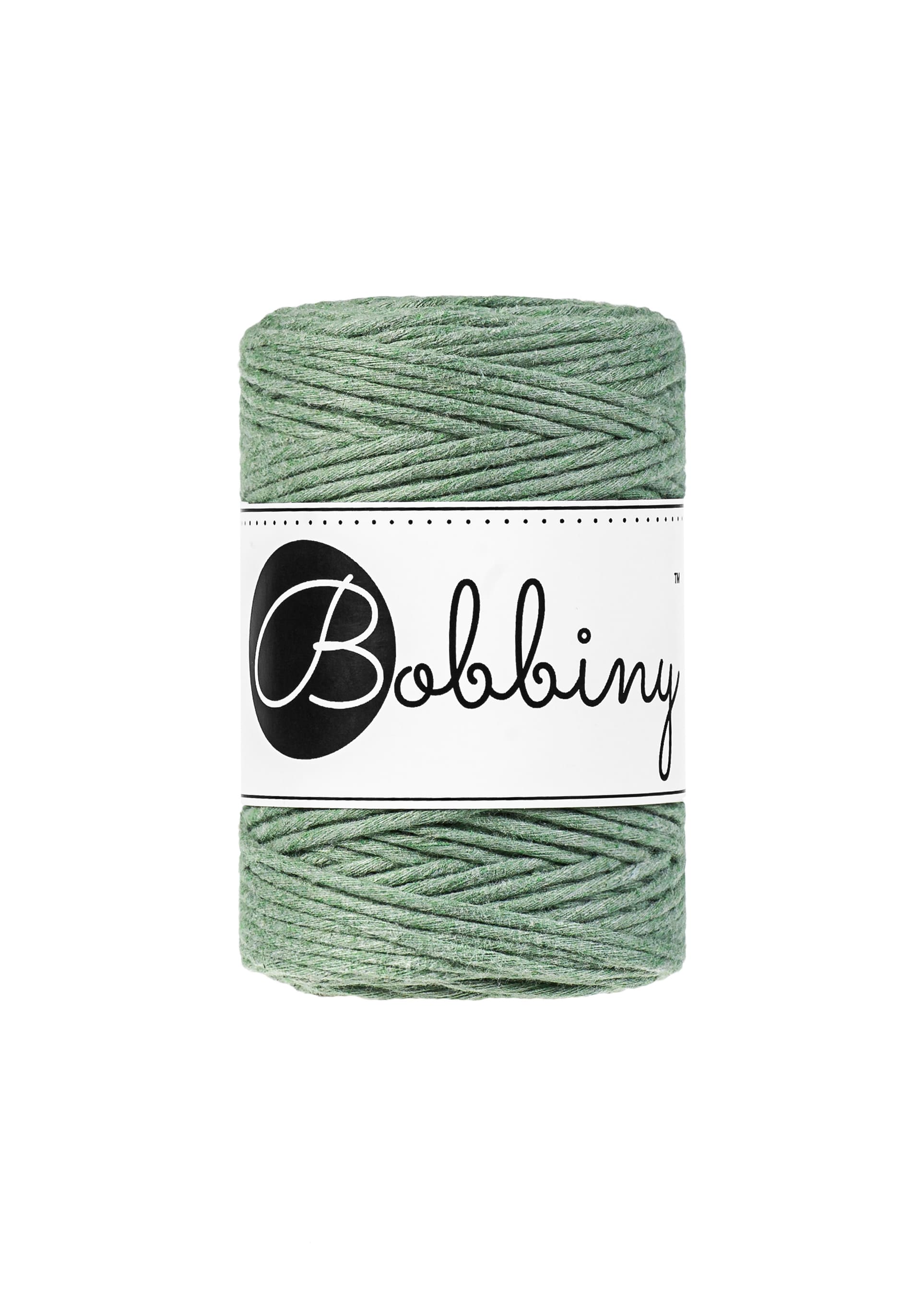 BOBBINY - COTON PEIGNÉ 1.5MM - EUCALYPTUS GREEN