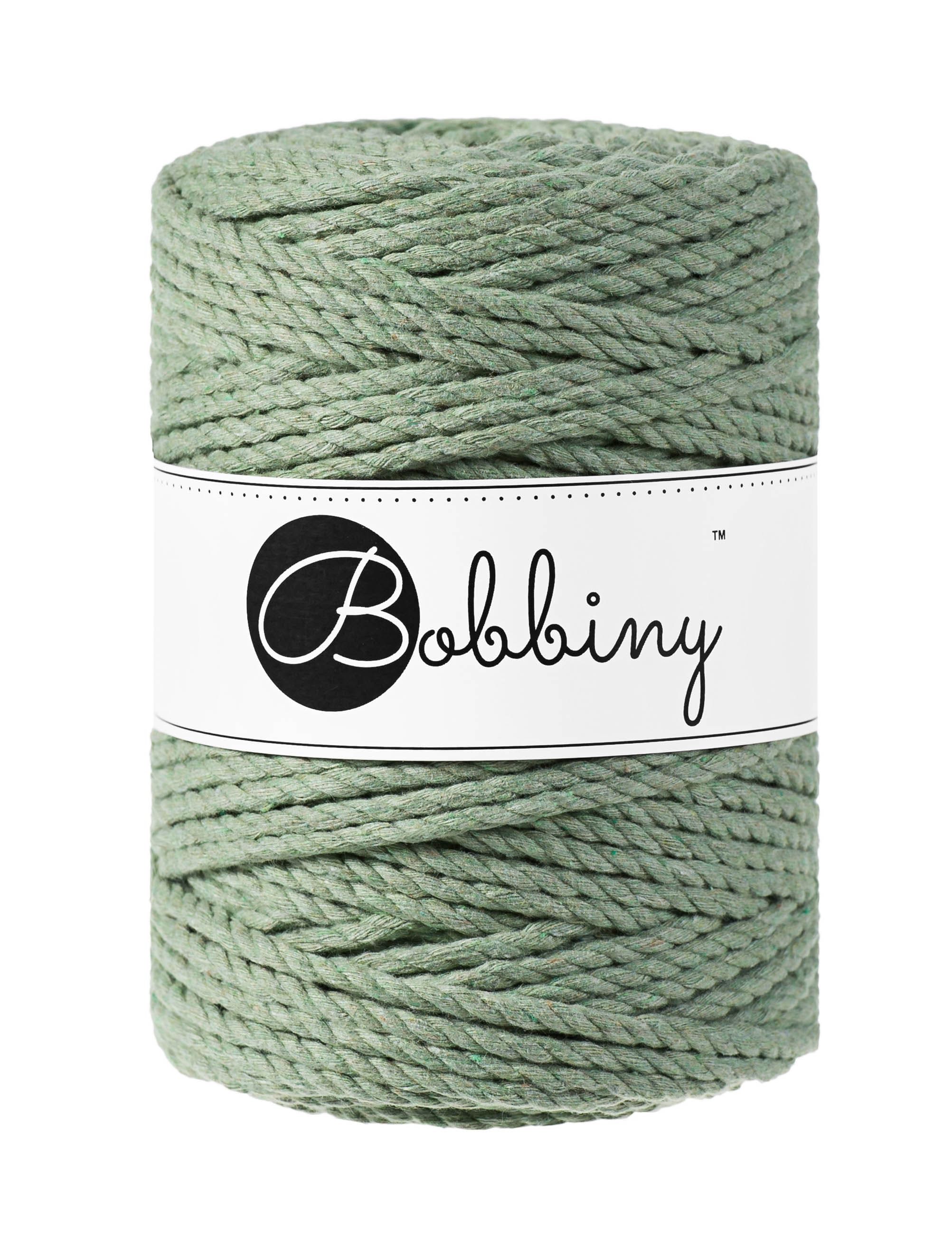 BOBBINY - COTON CÂBLÉ 3PLY 5MM - EUCALYPTUS GREEN
