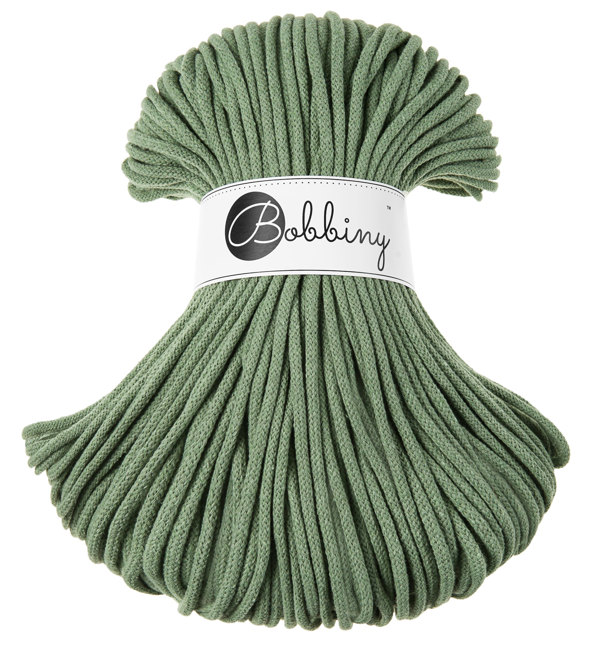 BOBBINY - COTON TRESSÉ PREMIUM 5MM (100M) - EUCALYPTUS GREEN