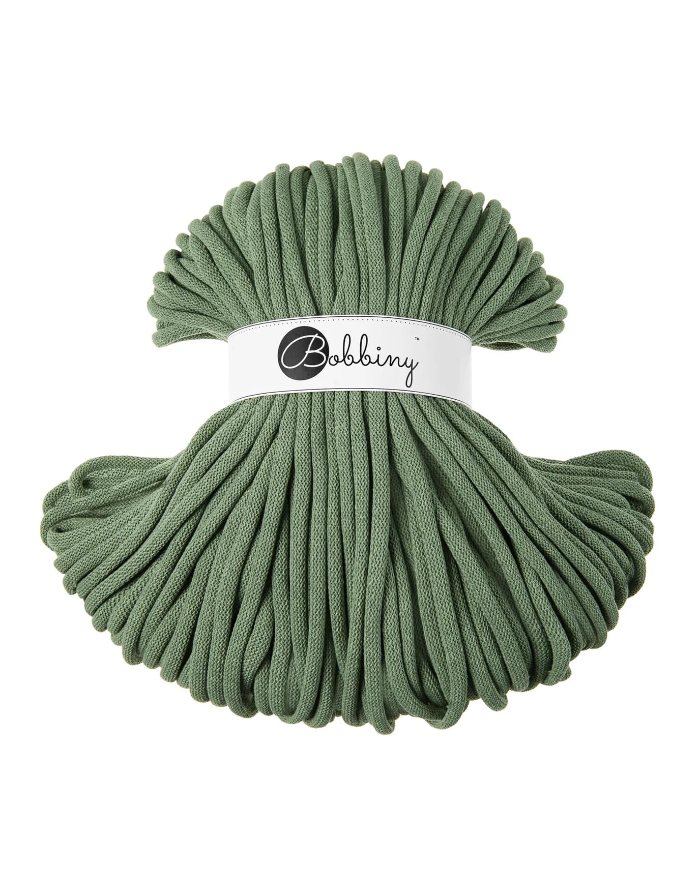 BOBBINY - COTON TRESSÉ JUMBO 9MM - EUCALYPTUS GREEN