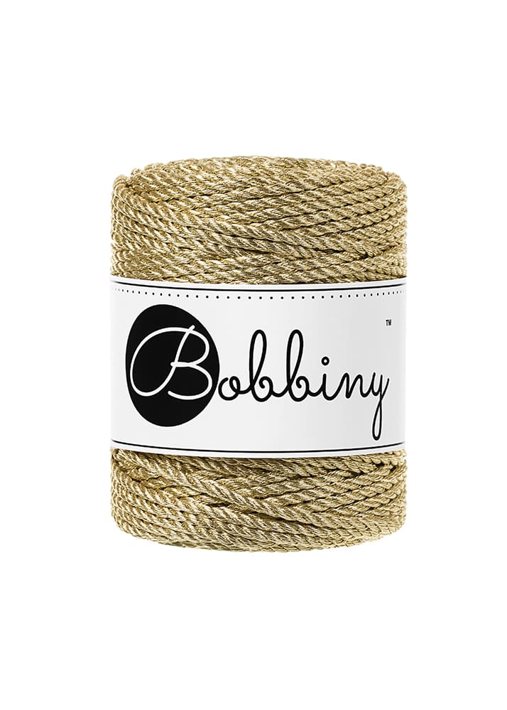 BOBBINY - COTON CÂBLÉ 3PLY 3MM - METALLIC GOLD