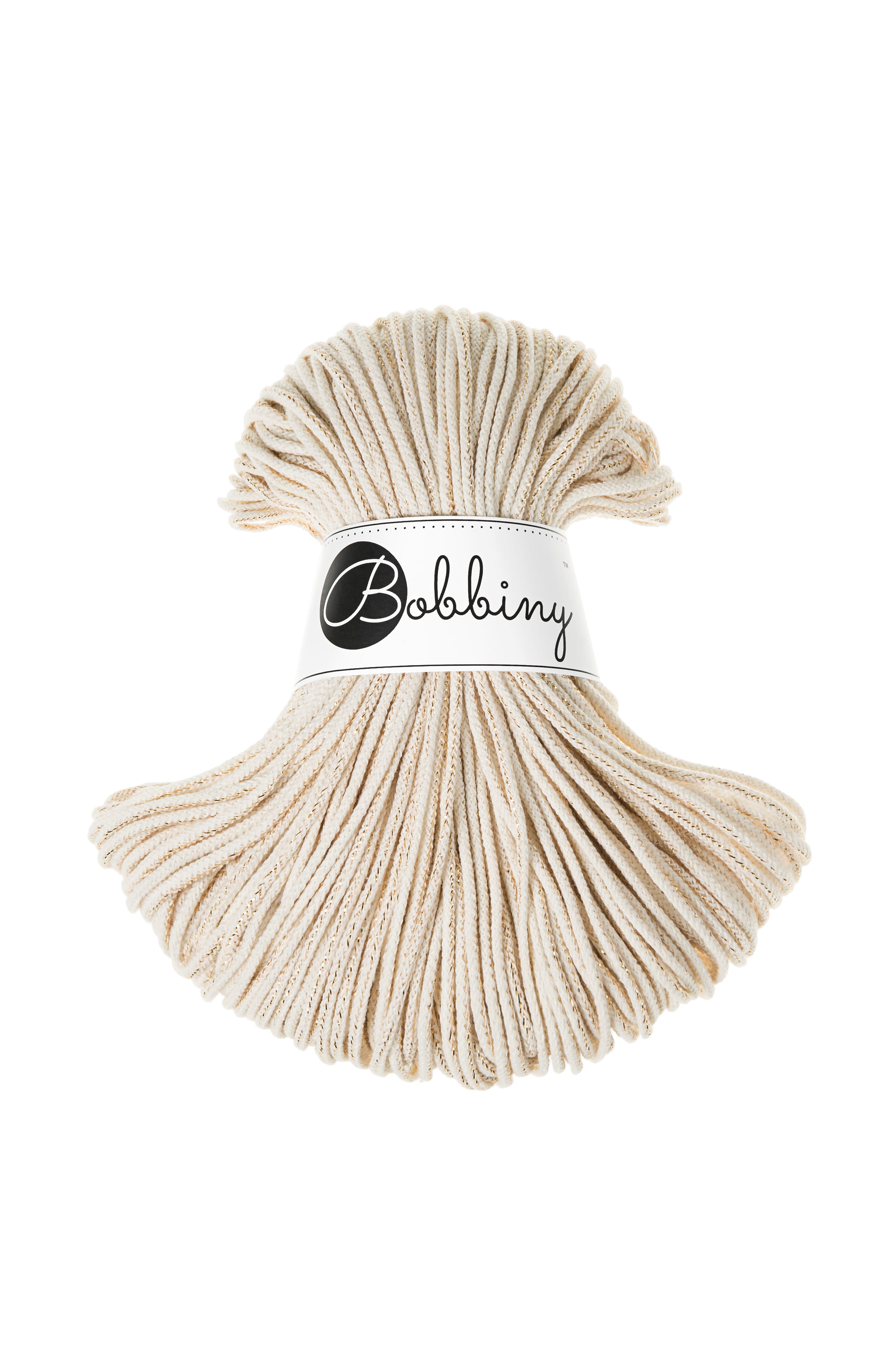 BOBBINY - COTON TRESSÉ JUNIOR 3MM - GOLDEN NATURAL