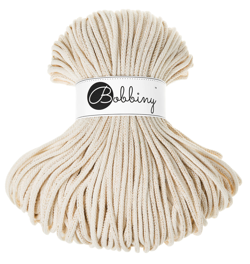 BOBBINY - COTON TRESSÉ PREMIUM 5MM (100M) - GOLDEN NATURAL