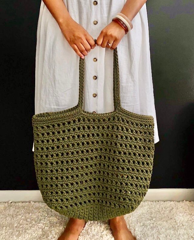 KIT CROCHET : Le Grand Totebag HARPER en Bobbiny Junior - Niveau Facile