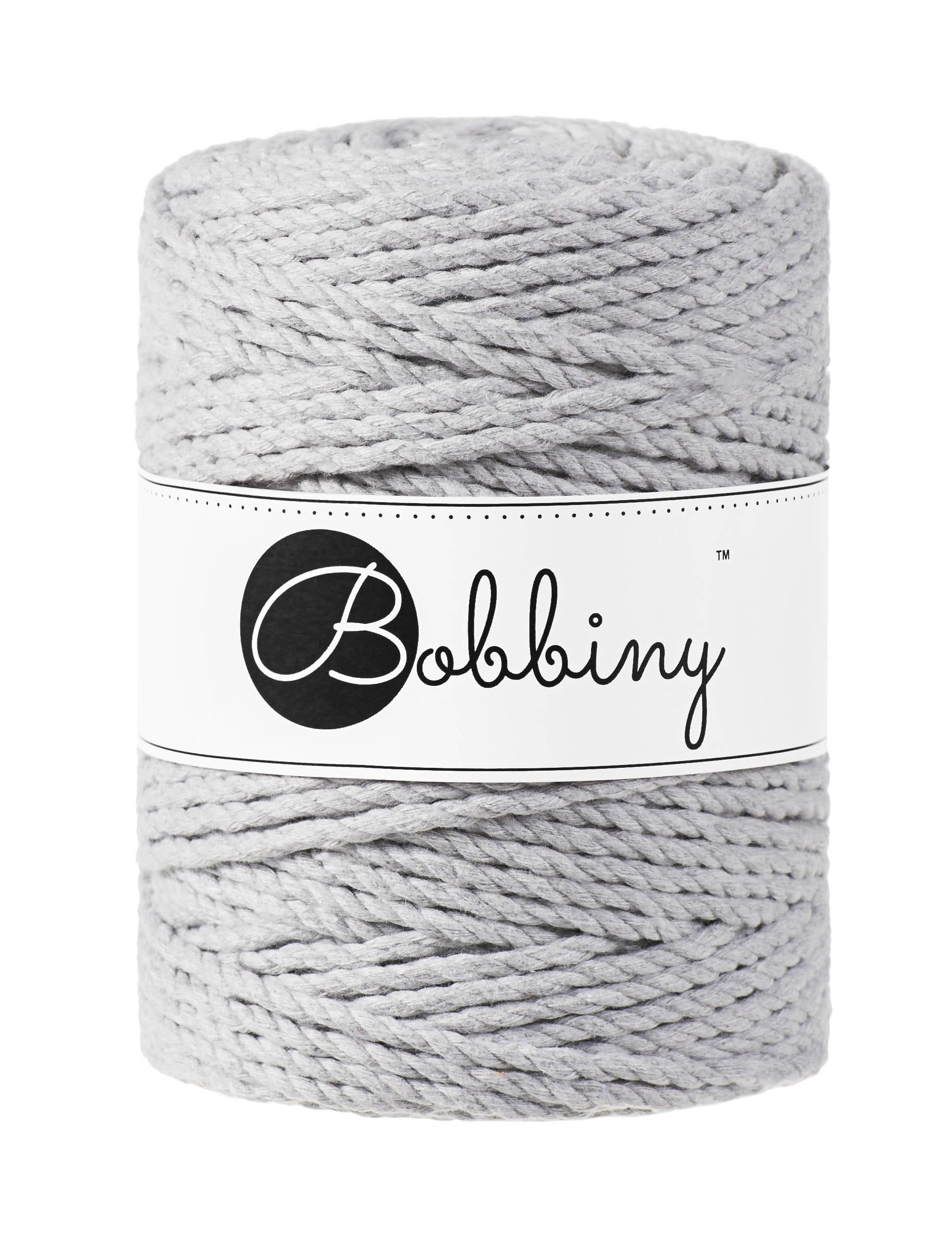 BOBBINY - COTON CÂBLÉ 3PLY 5MM - LIGHT GREY