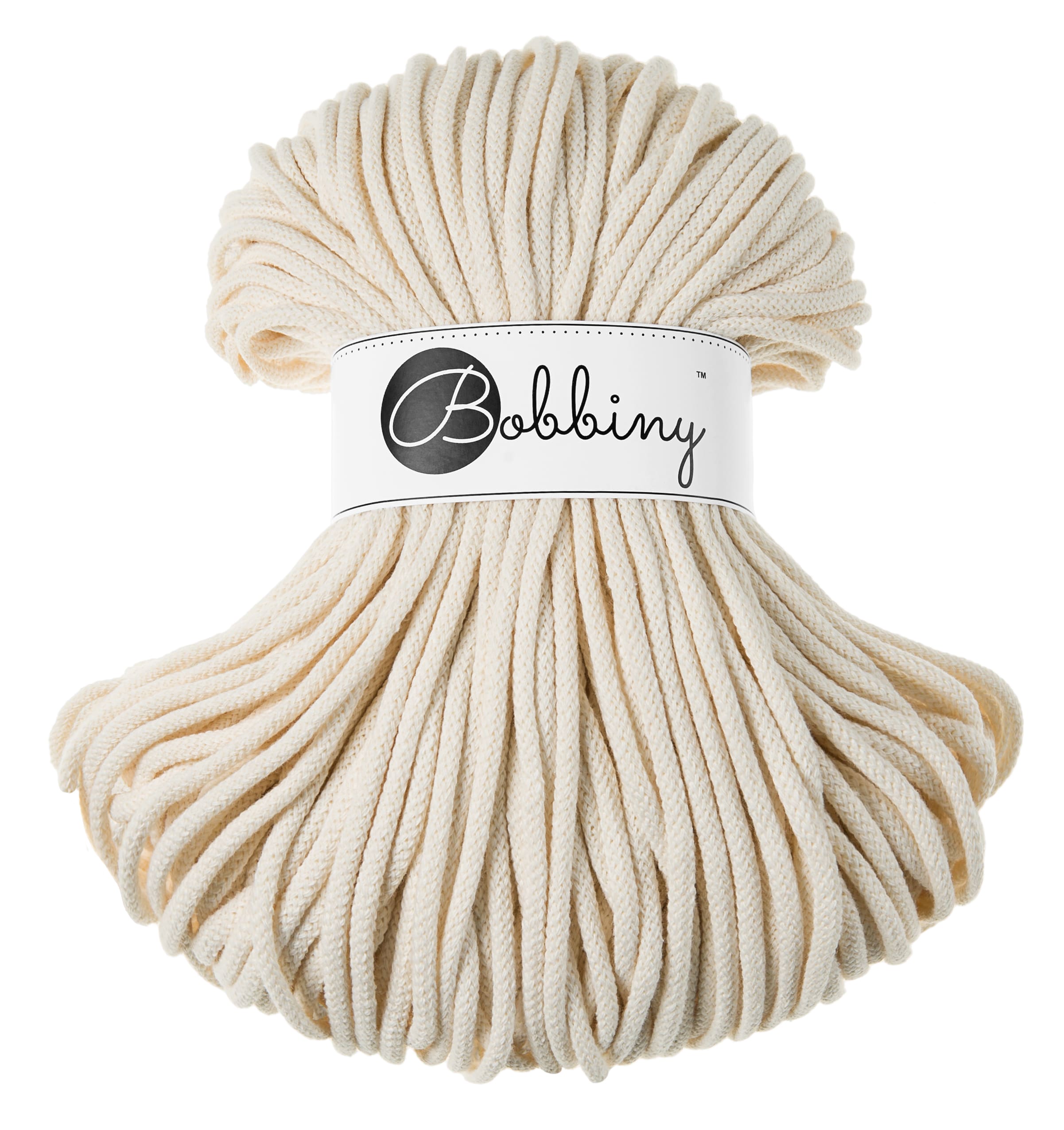 BOBBINY - COTON TRESSÉ PREMIUM 5MM (100M) - NATURAL