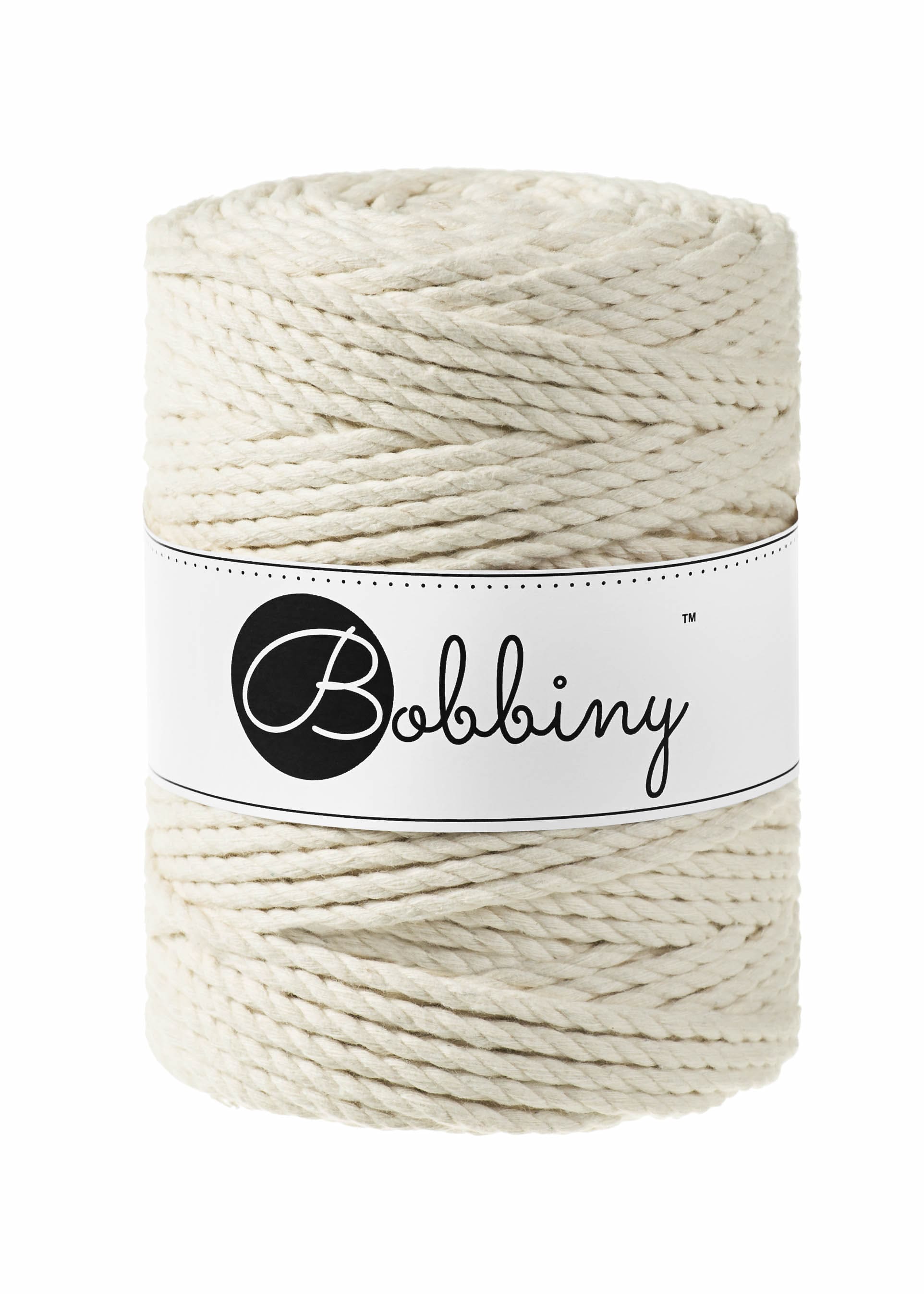 BOBBINY - COTON CÂBLÉ 3PLY 5MM - NATURAL
