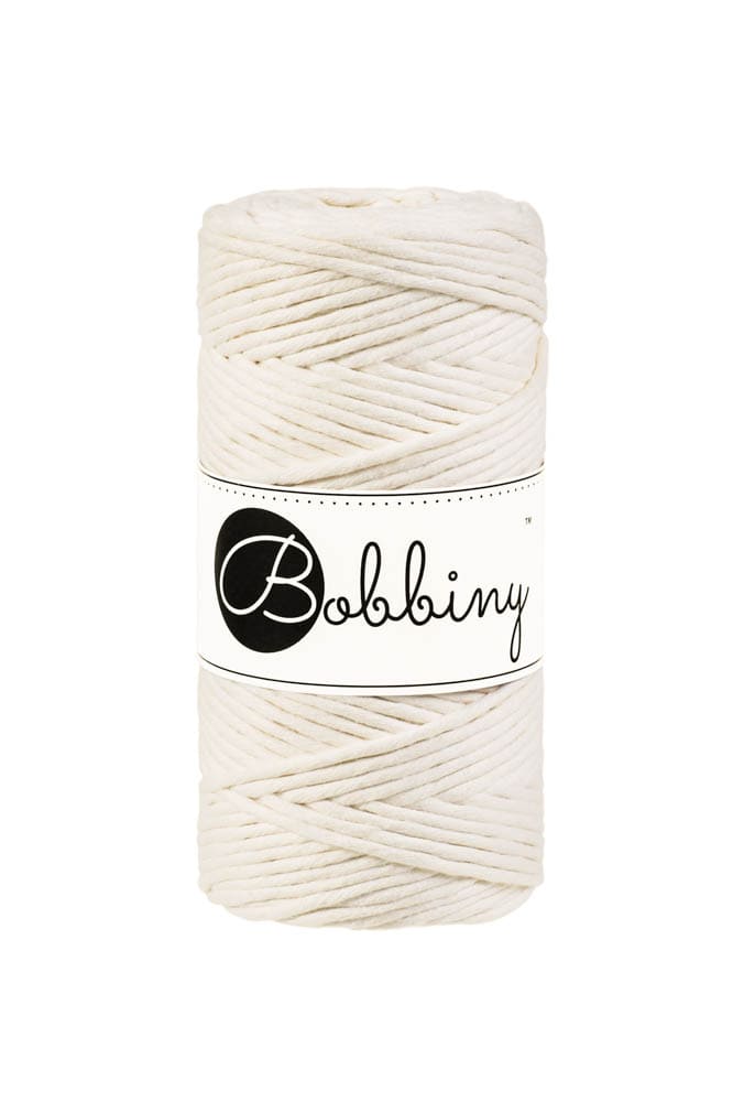 BOBBINY - COTON PEIGNÉ 3MM - NATURAL