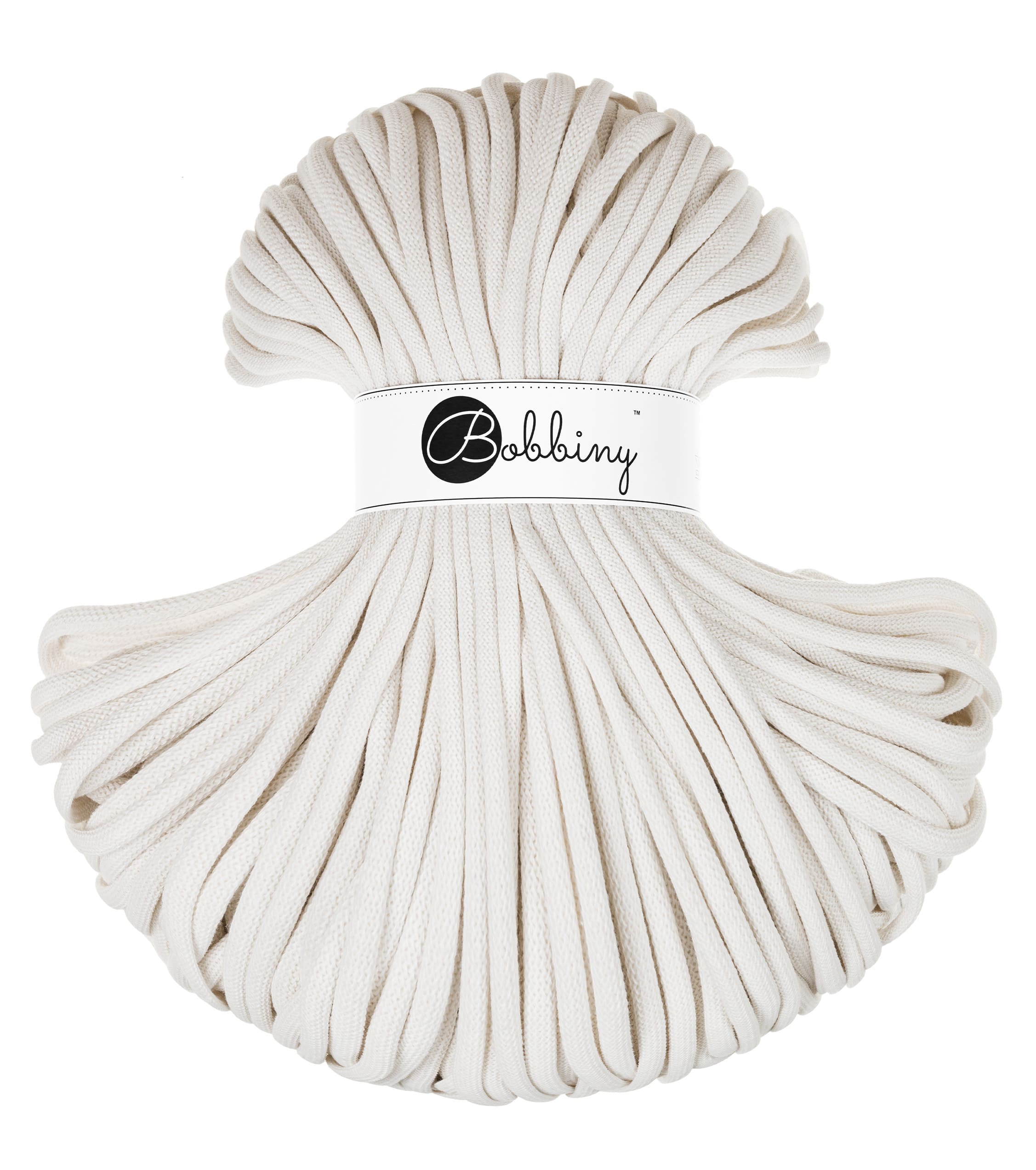 BOBBINY - COTON TRESSÉ JUMBO 9MM - OFF WHITE