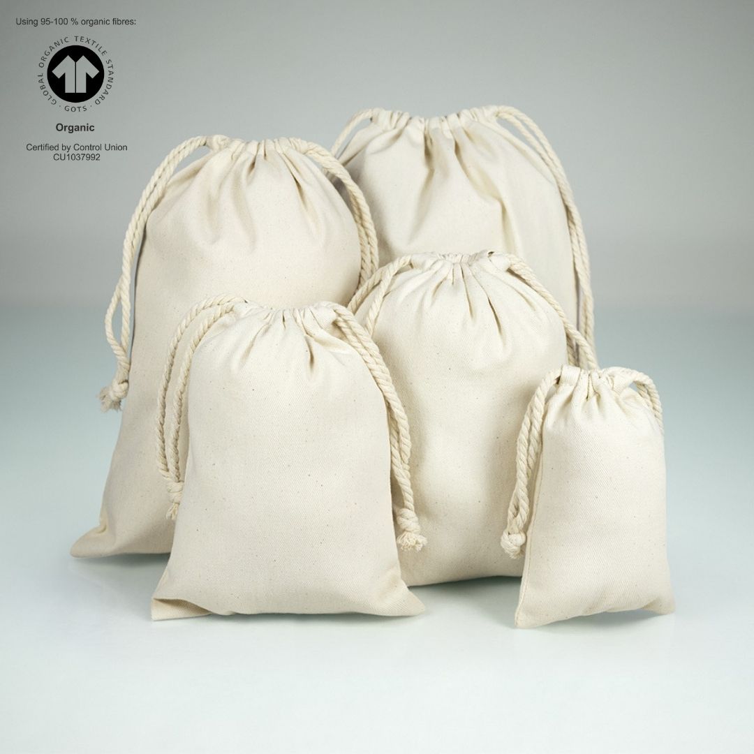 Grand Sac Pochon en Coton Recyclé Bio