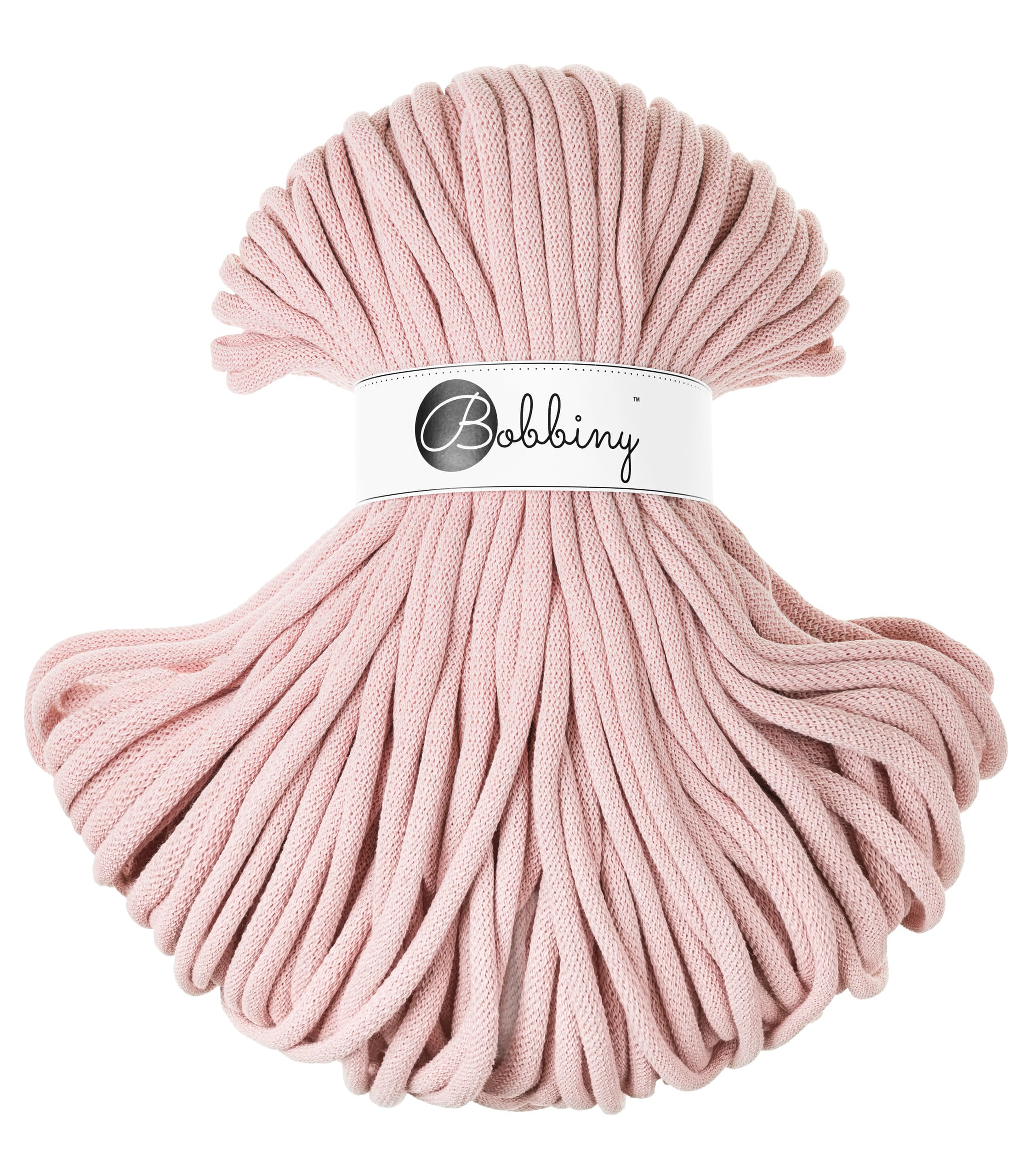 BOBBINY - COTON TRESSÉ JUMBO 9MM - PASTEL PINK