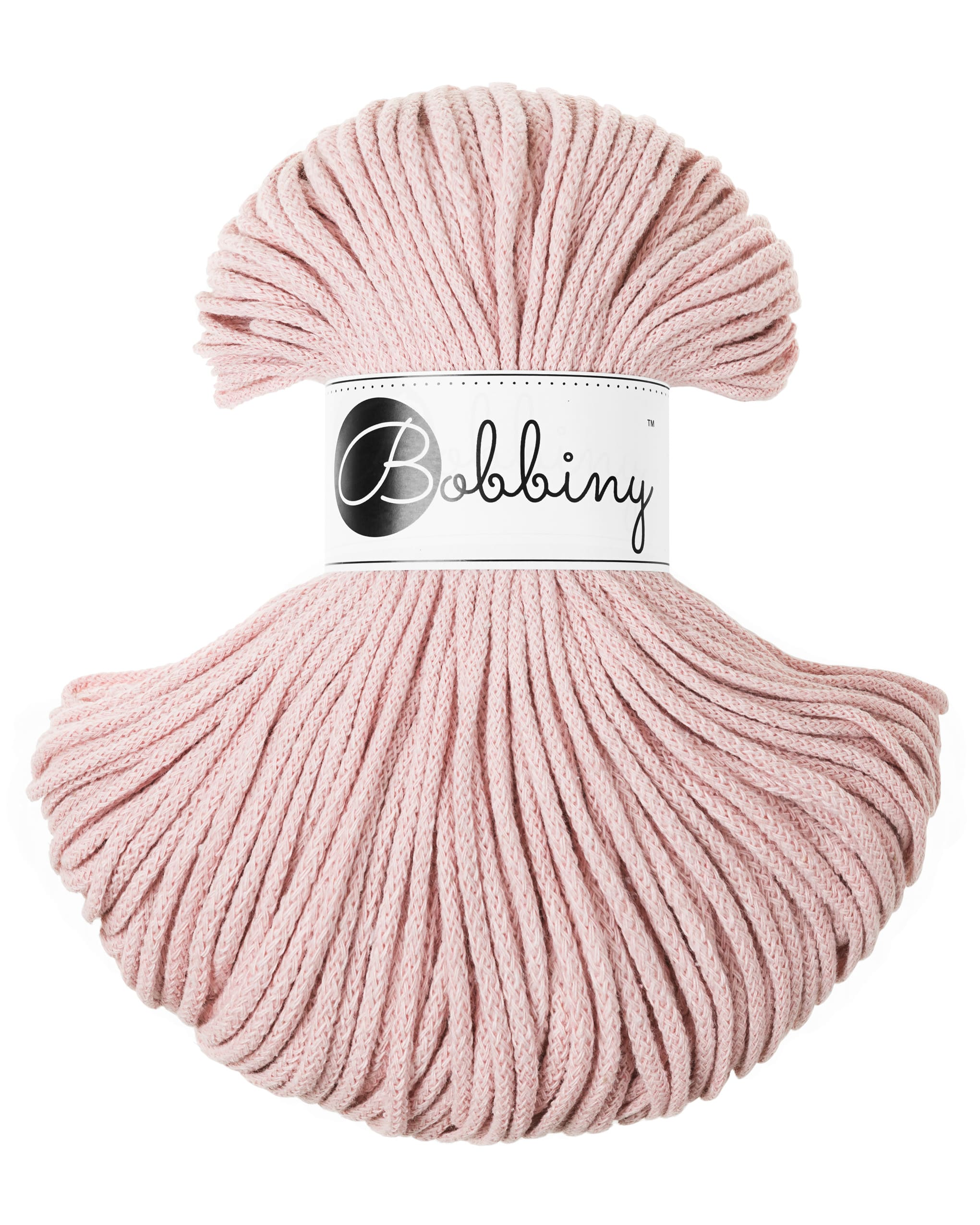 BOBBINY - COTON TRESSÉ JUNIOR 3MM - PASTEL PINK