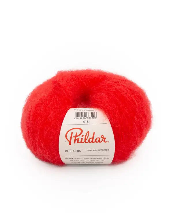 PHILDAR - PHIL CHIC - ROUGE VERMILLON