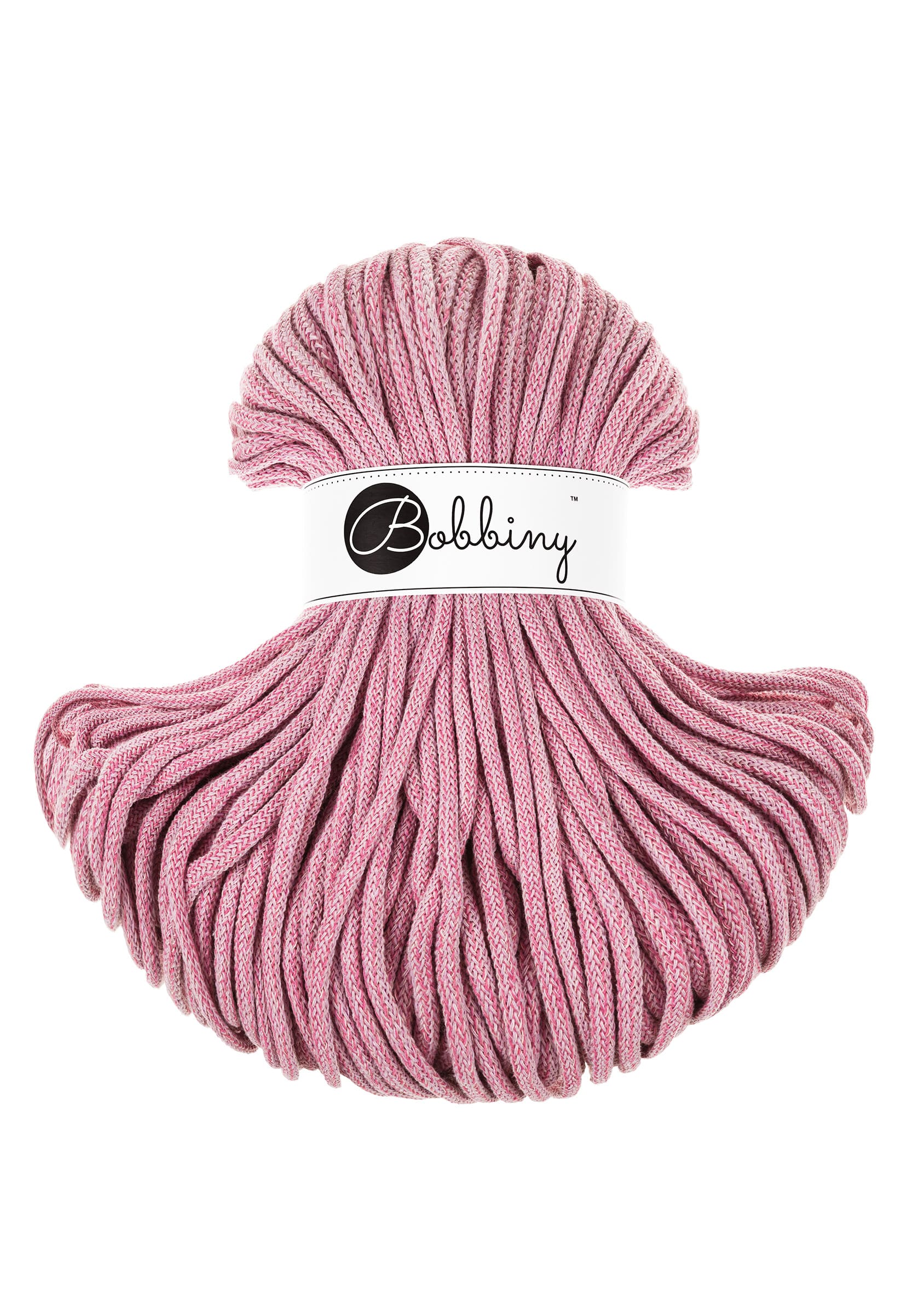 BOBBINY - COTON TRESSÉ PREMIUM 5MM (ÉDITION LIMITÉE) - RASPBERRY SHAKE