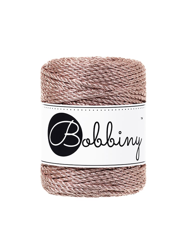 BOBBINY - COTON CÂBLÉ 3PLY 3MM - METALLIC ROSE GOLD