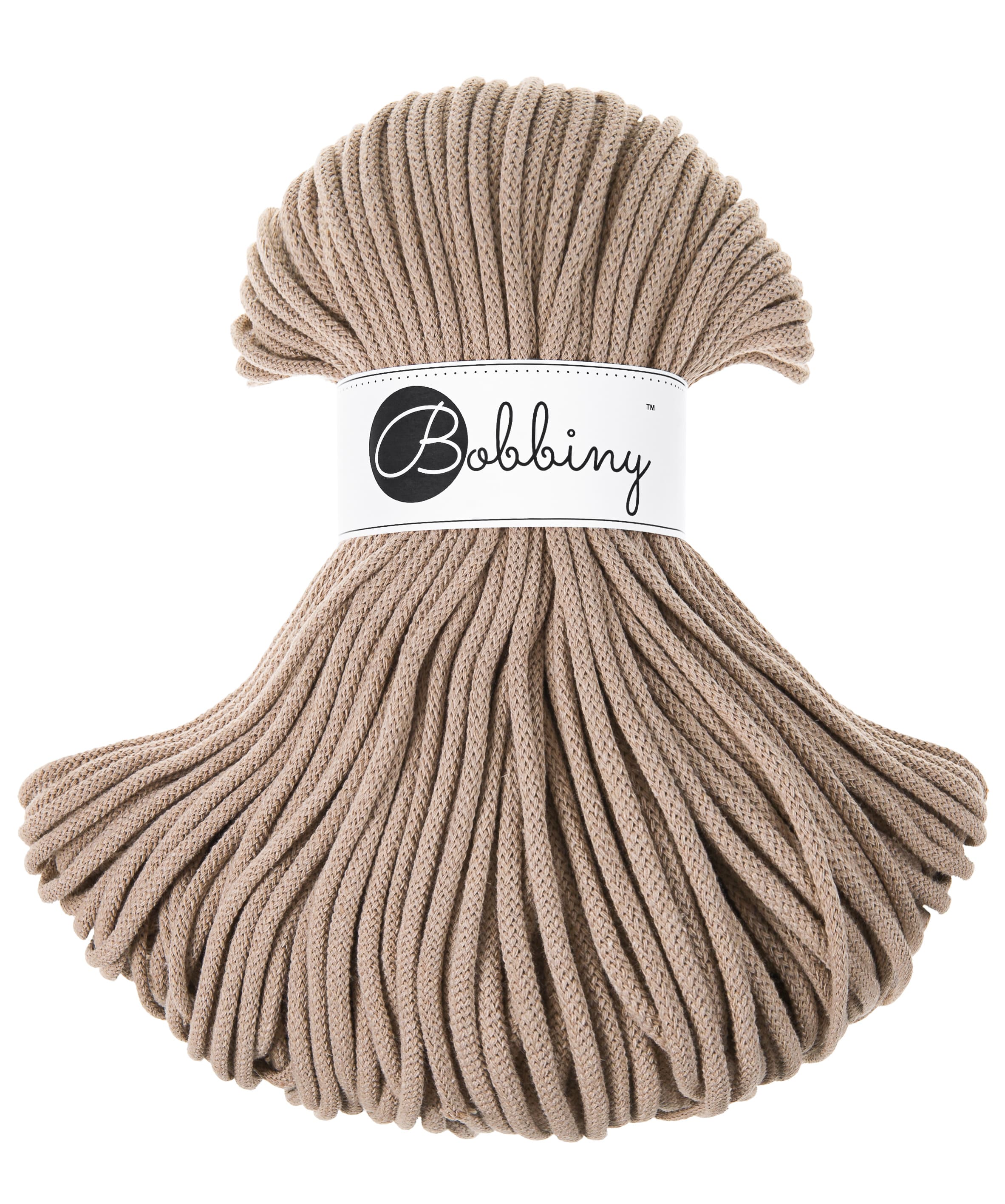 BOBBINY - COTON TRESSÉ PREMIUM 5MM (100M) - SAND