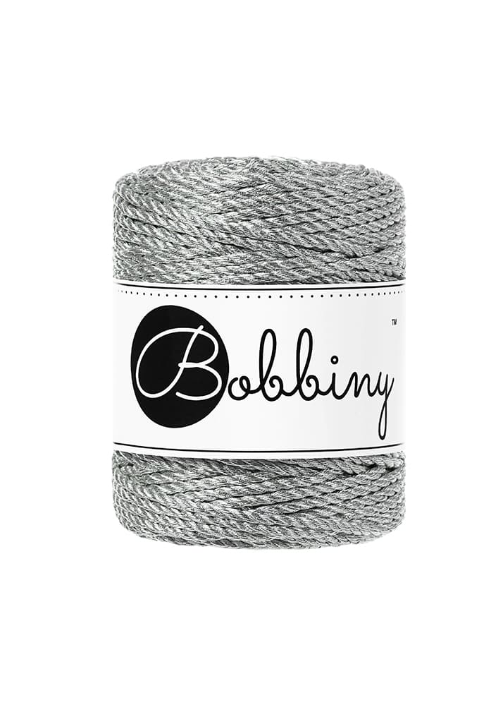 BOBBINY - COTON CÂBLÉ 3PLY 3MM - METALLIC SILVER