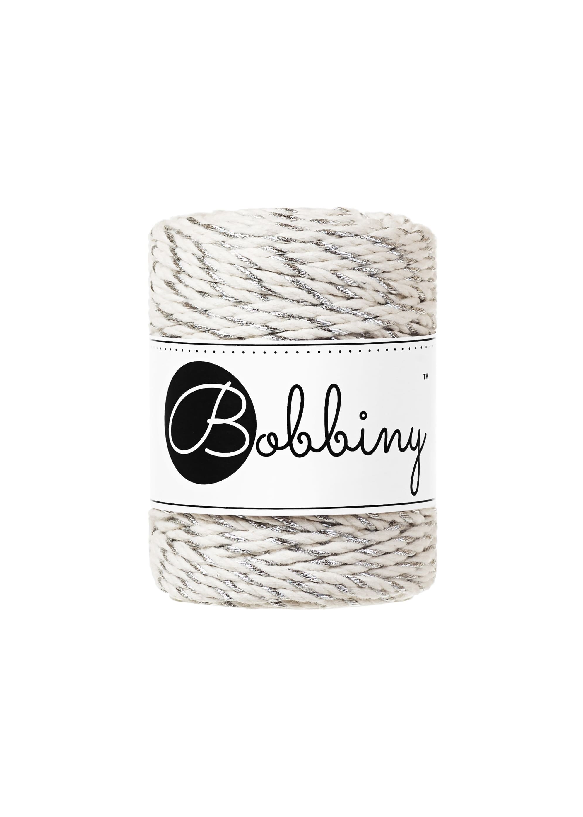 BOBBINY - COTON CÂBLÉ 3PLY 3MM - SILVER TWIST