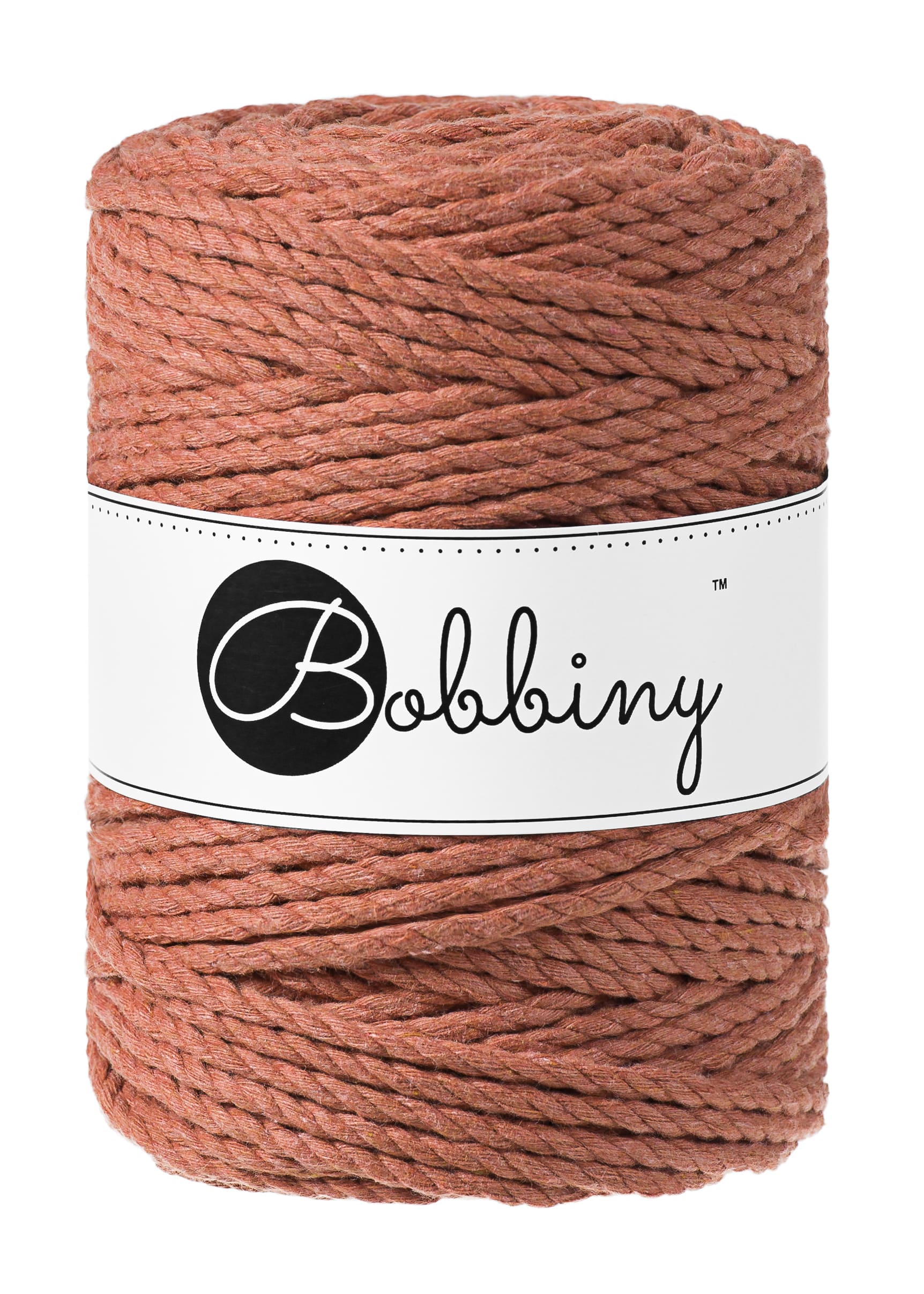 BOBBINY - COTON CÂBLÉ 3PLY 5MM - TERRACOTTA