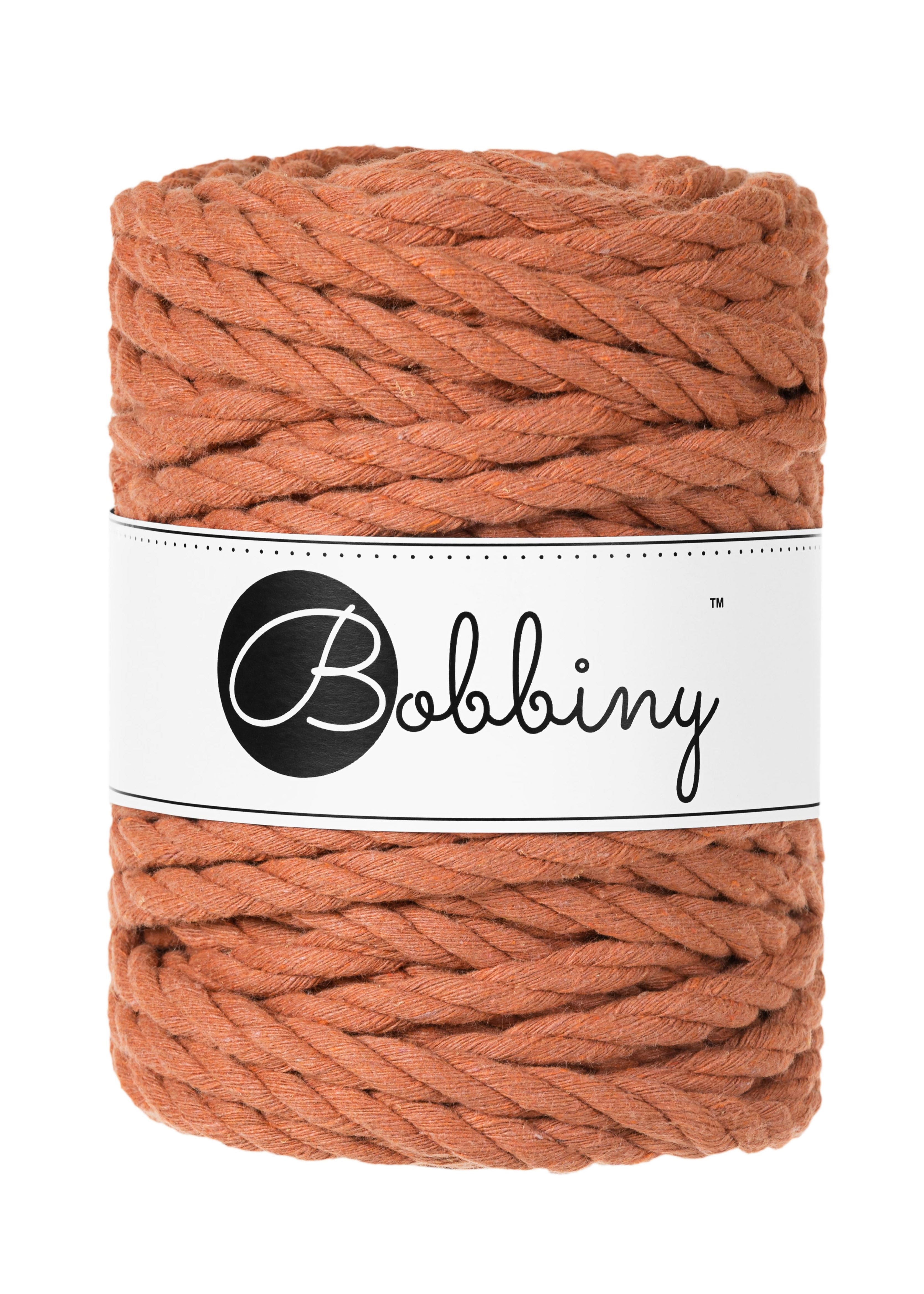 BOBBINY - COTON CÂBLÉ 3PLY 9MM - TERRACOTTA