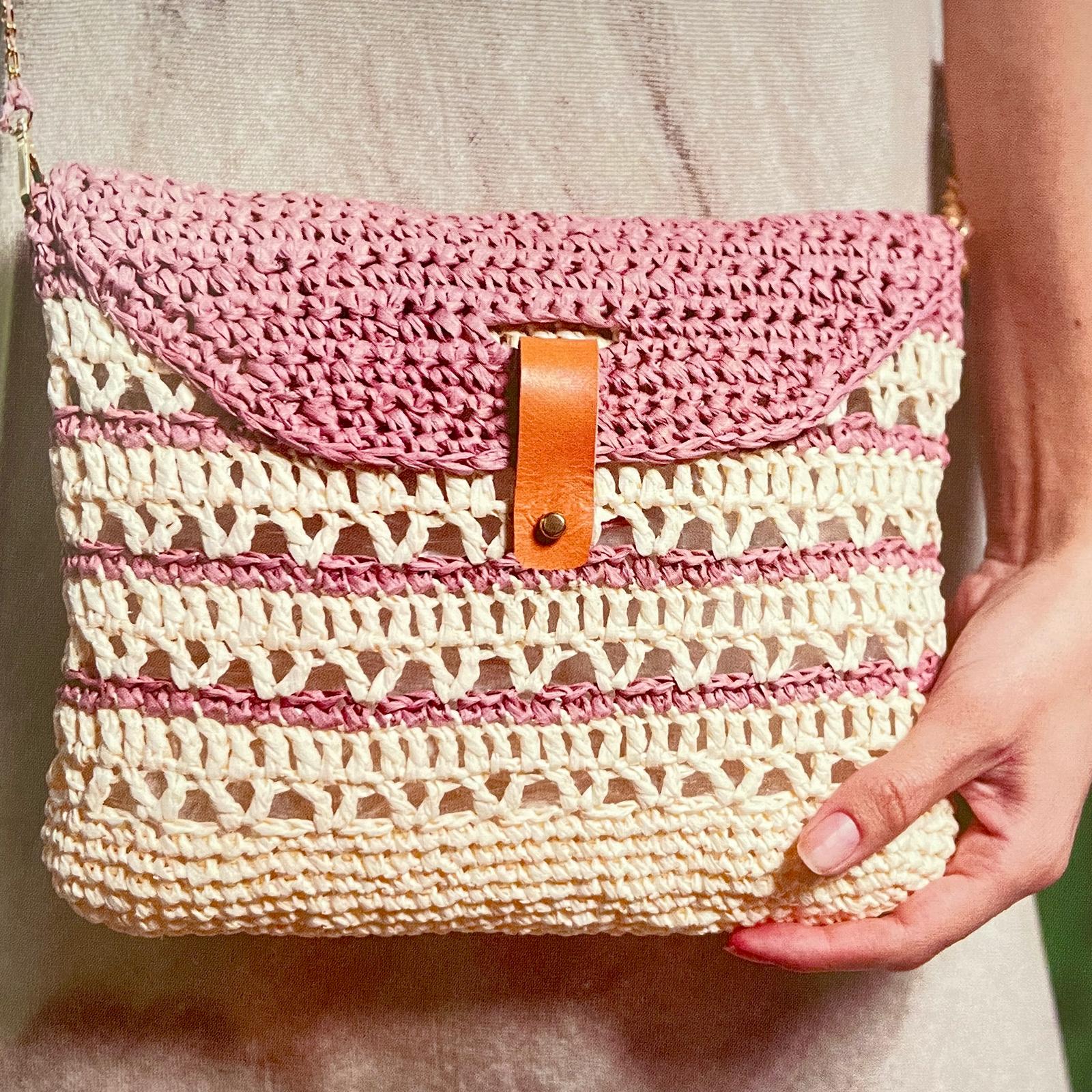 KIT CROCHET DMC : Le sac PROVENCE en Eco Vita Raffia - Niveau intermédiaire