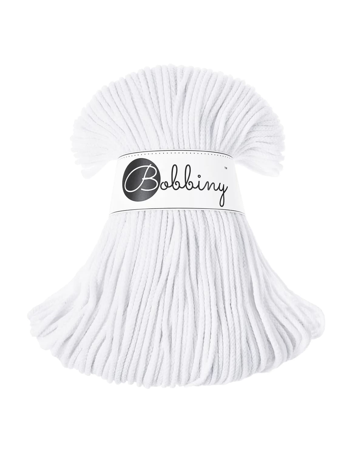 BOBBINY - COTON TRESSÉ JUNIOR 3MM - WHITE