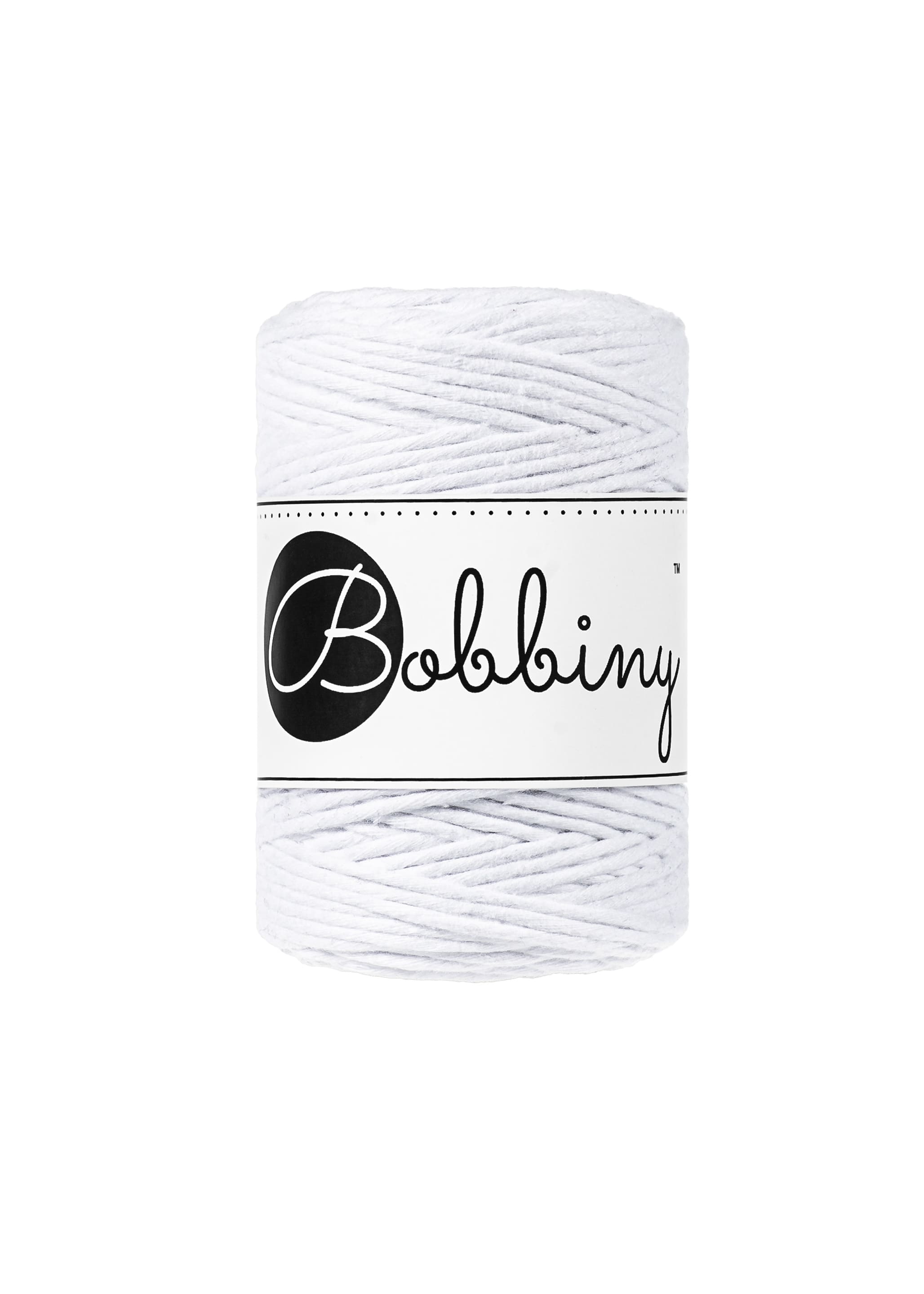 BOBBINY - COTON PEIGNÉ 1.5MM - WHITE