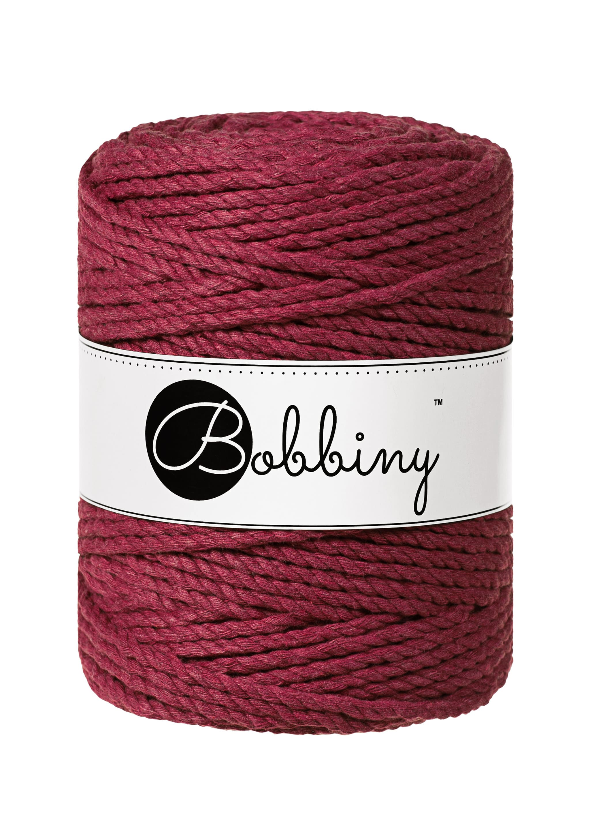 BOBBINY - COTON CÂBLÉ 3PLY 5MM - WINE RED