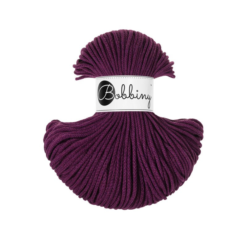 BOBBINY - COTON TRESSÉ JUNIOR 3MM - AUBERGINE (édition limitée)