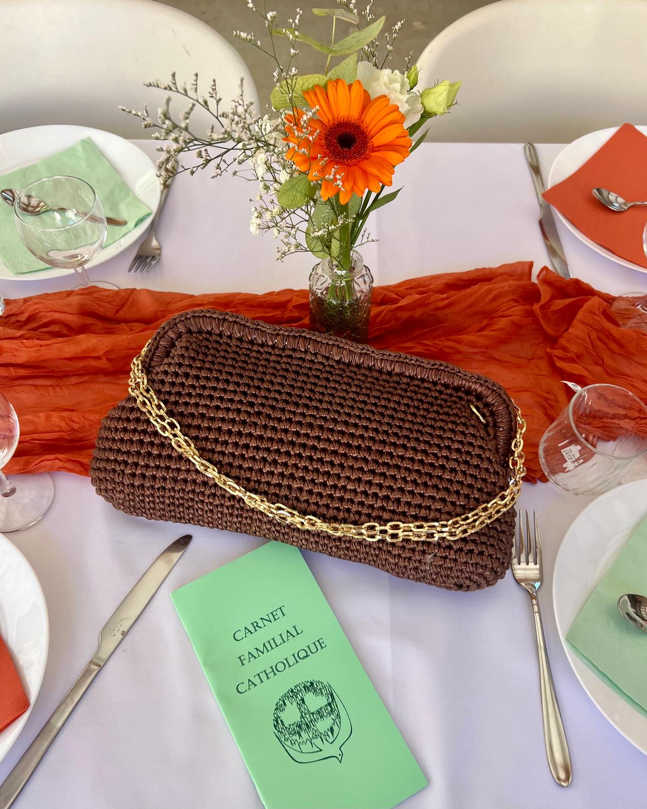 PATRON CROCHET SERENA : Sac Pochette de Cérémonie Trousse de Toilette Maquillage