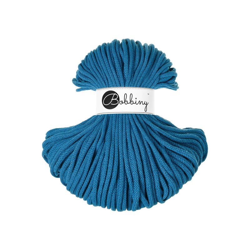 BOBBINY - COTON TRESSÉ PREMIUM 5MM (100M) - DOPAMINE BLUE - EDITION LIMITEE