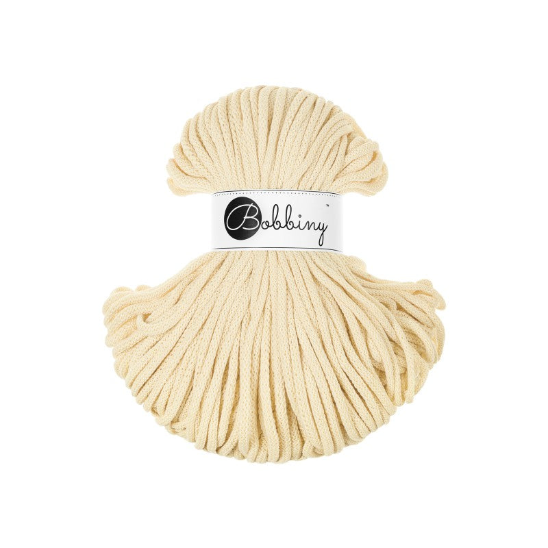 BOBBINY - COTON TRESSÉ PREMIUM 5MM (100M) - BUTTER YELOW - EDITION LIMITEE