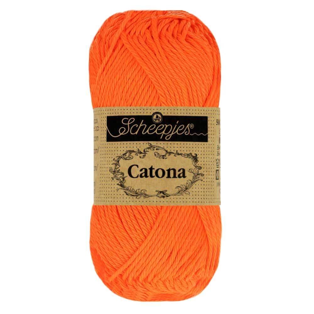 Scheepjes - Coton mercerisé Catona - 603 Neon Orange