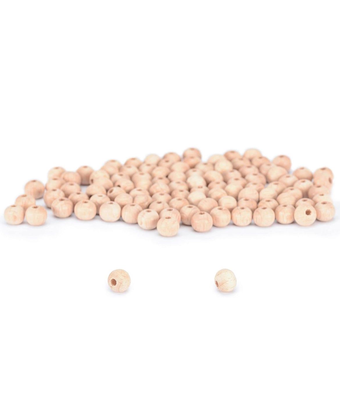 Lot de 5 Perles en Bois Brut 0,8 CM