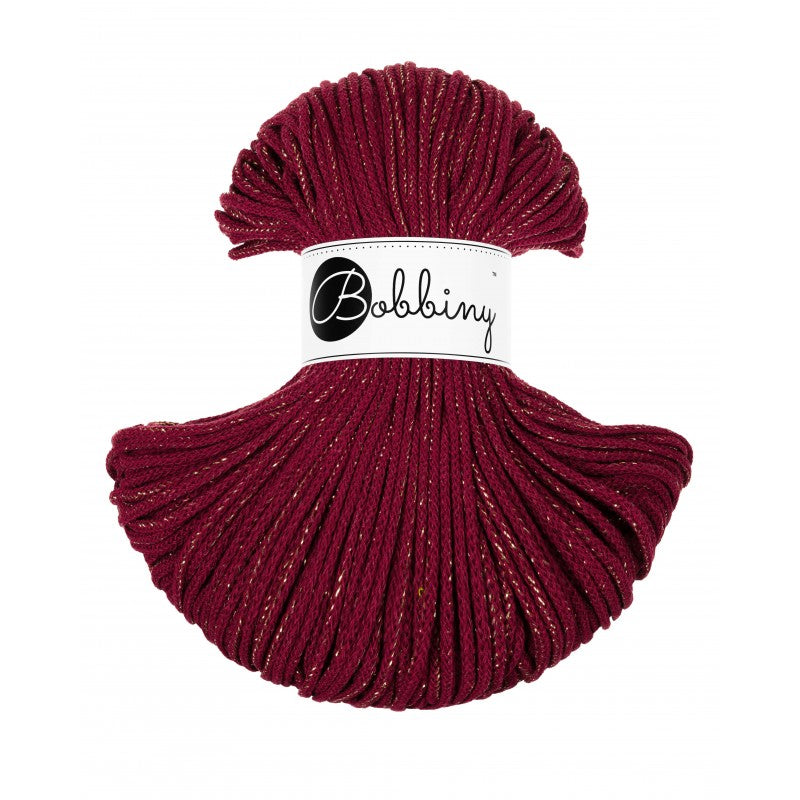 BOBBINY - COTON TRESSÉ JUNIOR 3MM - GOLDEN WINE RED (édition limitée)