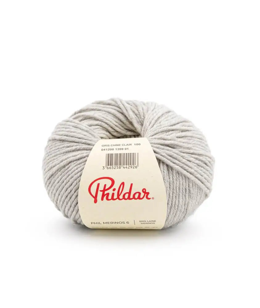PHILDAR - PHIL MERINOS 6 - Gris Chiné Clair
