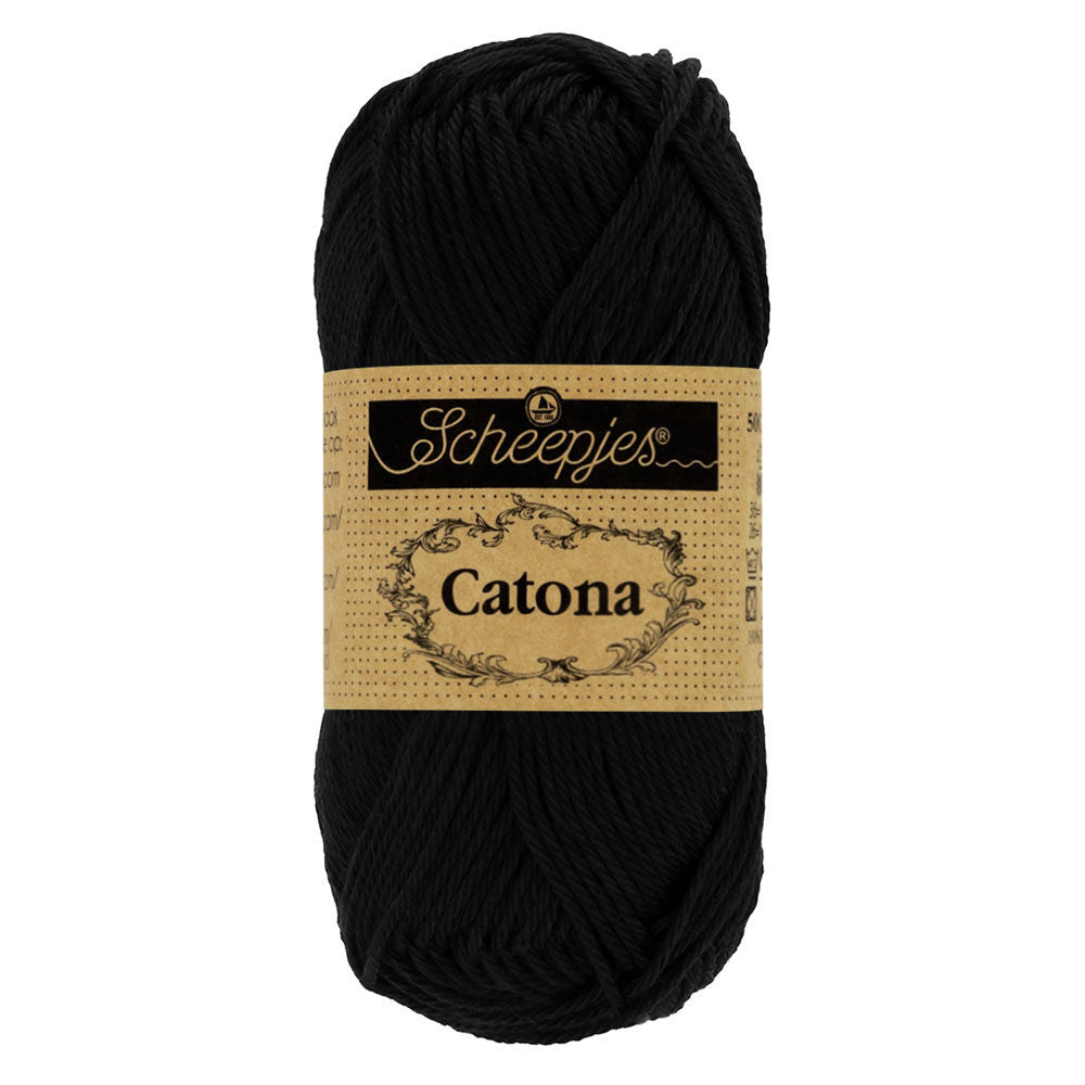 Scheepjes - Coton mercerisé Catona - 110 Jet Black