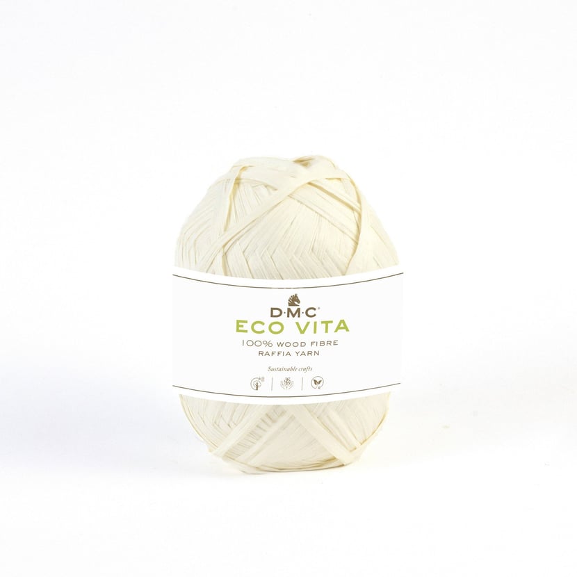 DMC : ECO VITA RAFFIA - COLORIS IVOIRE 031 - 50g