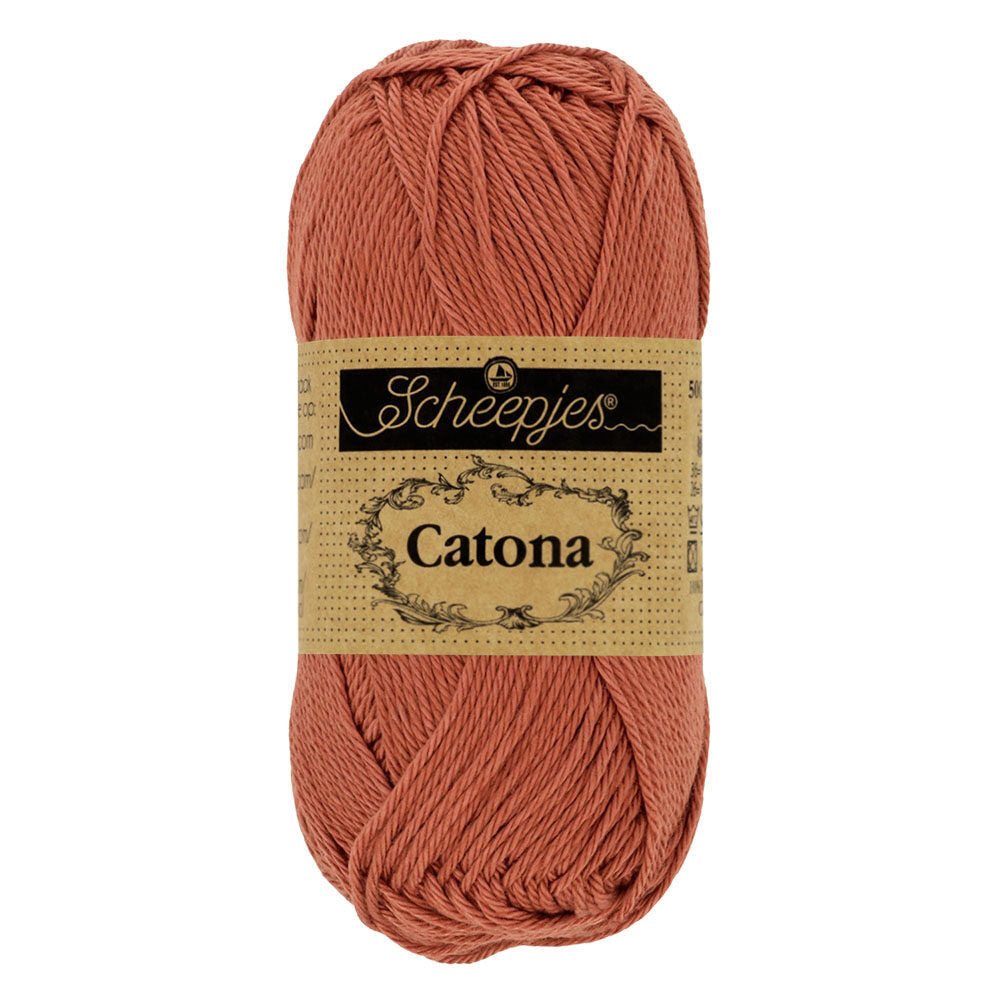 Scheepjes - Coton mercerisé Catona - 504 Brick Red