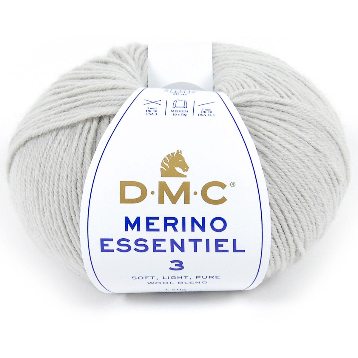 D.M.C - MERINO ESSENTIEL 3 ME 962 GRIS CLAIR