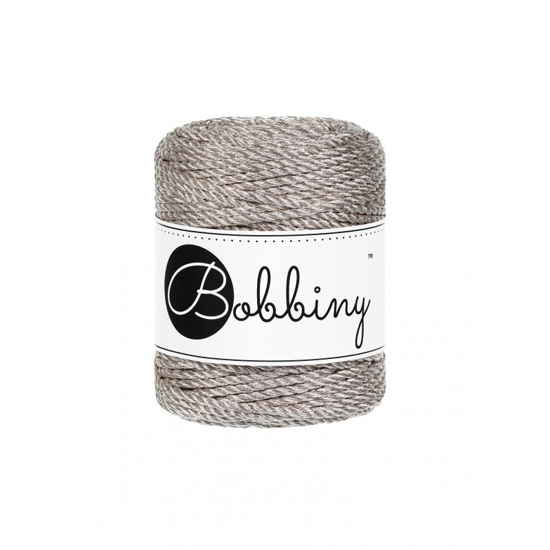 BOBBINY - COTON CÂBLÉ 3PLY 3MM - METALLIC CHAMPAGNE