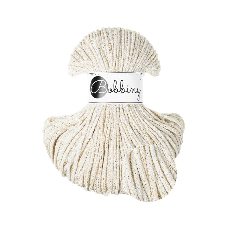 BOBBINY - COTON TRESSÉ JUNIOR 3MM - SHINY NATURAL (Edition Limitée)