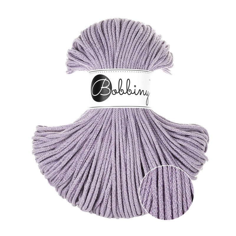 BOBBINY - COTON TRESSÉ JUNIOR 3MM - UNICOLOR LAVENDER (EDITION LIMITEE)