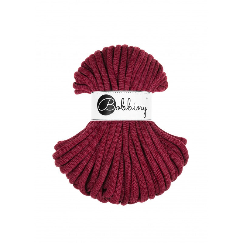 BOBBINY - COTON TRESSÉ JUMBO 9MM (30M) - WINE RED