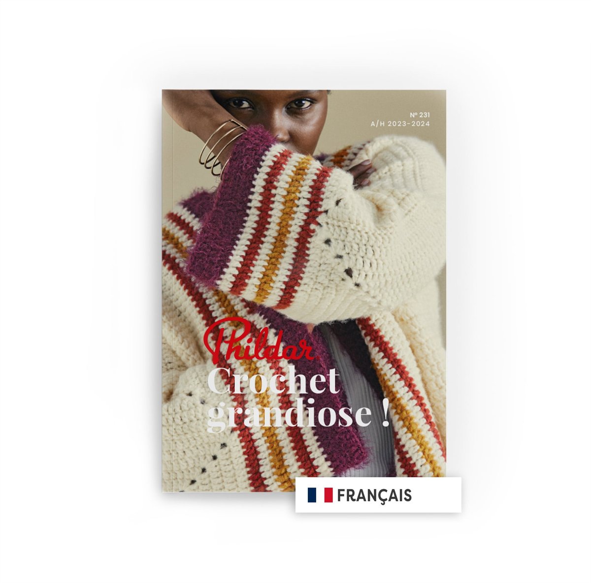 PHILDAR : CATALOGUE PAPIER CROCHET GRANDIOSE FEMME N°231 - 17 MODELES