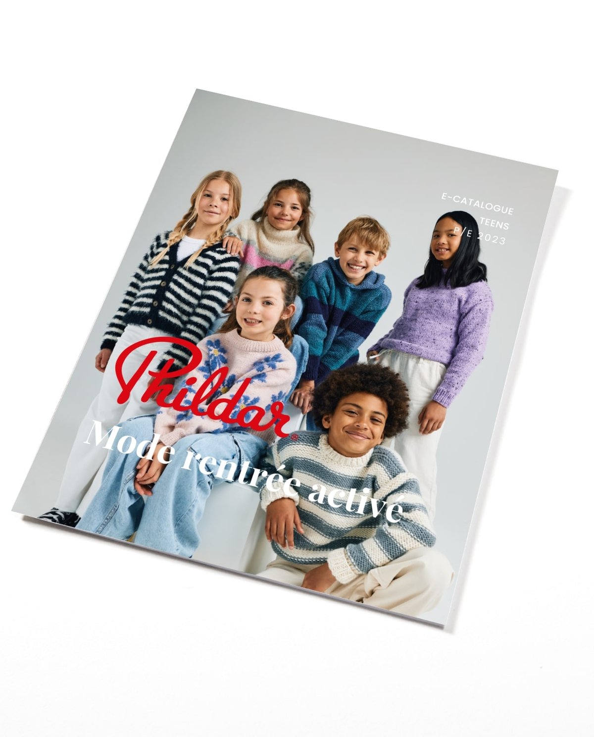 PHILDAR : CATALOGUE PDF TRICOT ENFANT 8-16 ANS MODE RENTREE ACTIVE - 15 MODELES P/E 2023