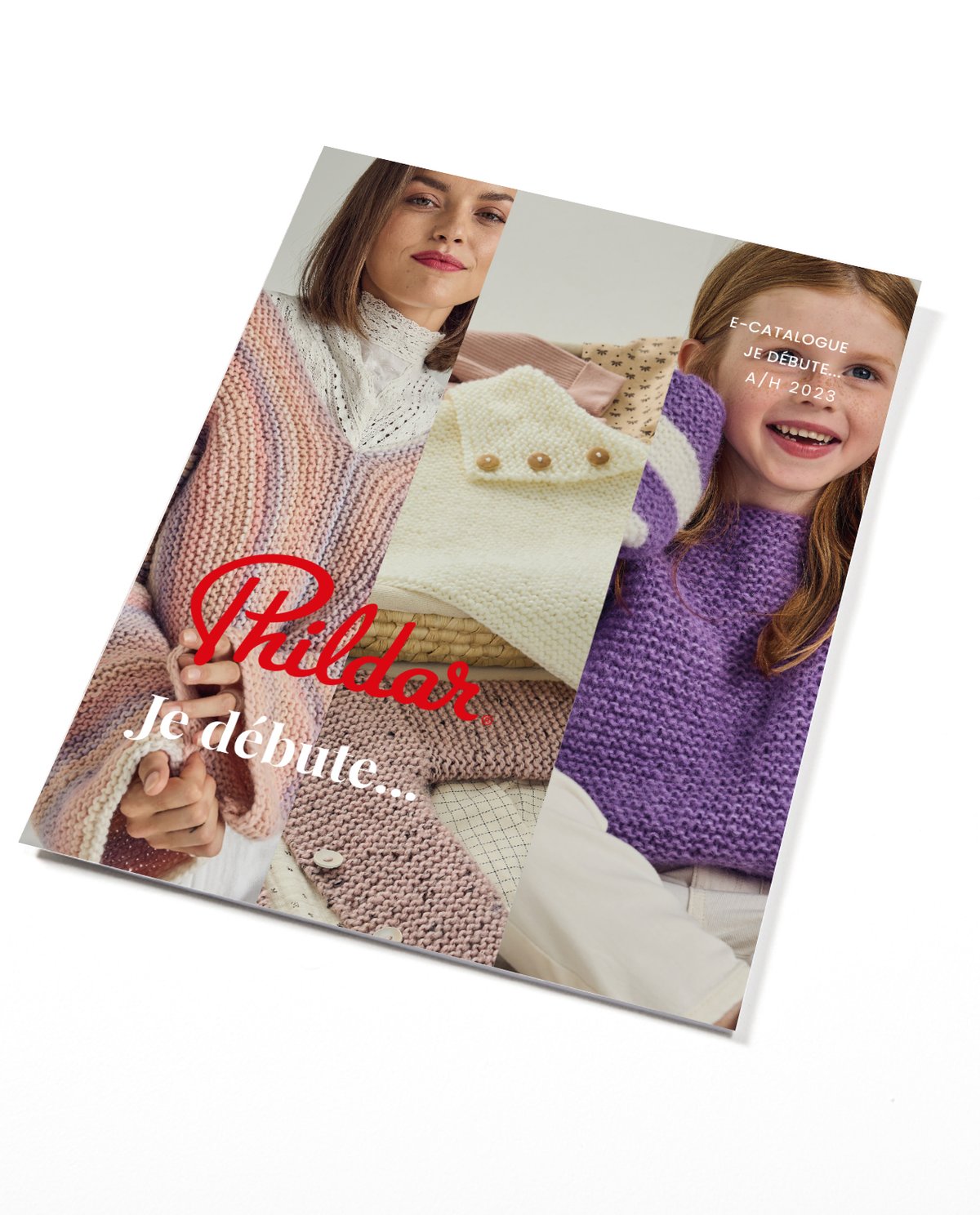 PHILDAR : CATALOGUE PDF TRICOT CROCHET FEMME ENFANT JE DEBUTE - 16 MODELES P/E 2023