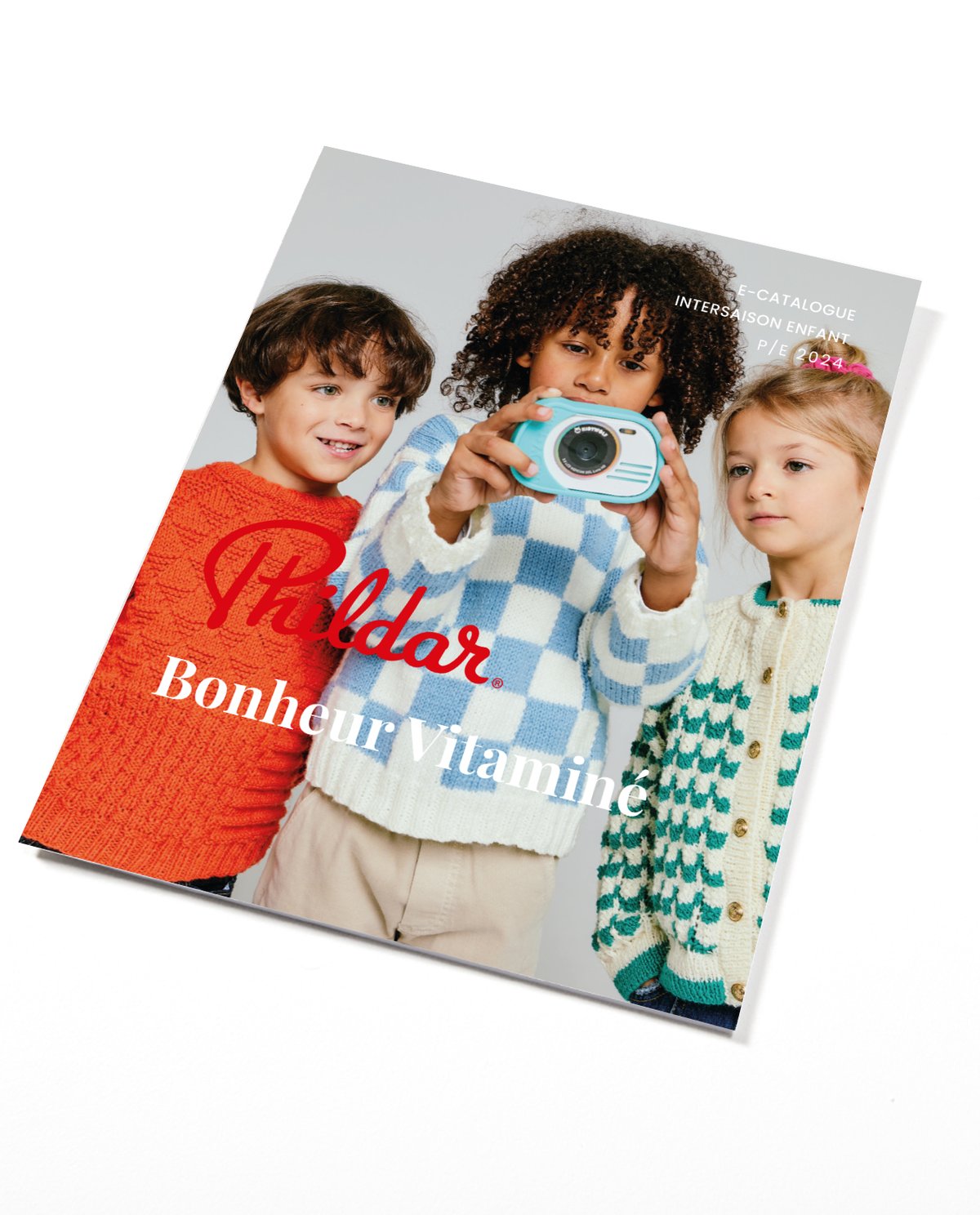 PHILDAR : CATALOGUE PDF TRICOT ENFANT BONHEUR VITAMINE - 10 MODELES P/E 2024
