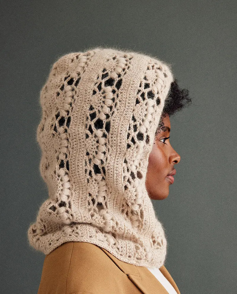 Patron Crochet Phildar  : La cagoule Félipa en phil baby socks et mohair soie lurex - Intermédiaire